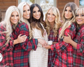MADE TO ORDER mismatched bridesmaids flannel set, vintage flannel shirts, oversized flannels, getting ready bridesmaid robes, rustic wedding