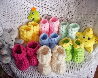 Crochet Crocodile Stitch Baby Booties