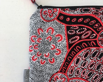 Women Dreaming Indigenous Clutch - Iphone Pouch - Coin Purse - Makeup Bag - Aboriginal Design - Indigenous Purse