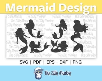 Mermaid Clipart | Mermaid svg Mermaid Clipart Mermaid Vector dxf Sea Mermaid Life Mermaid SVG file Ocean Mermaid Silhouette Mermaids PNG