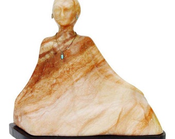 Vintage Native American R.C. Gorman Marble Statue
