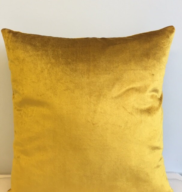  Gold Velvet Pillow  Cover 18x18 Pillow  Velvet  Gold  Pillow 