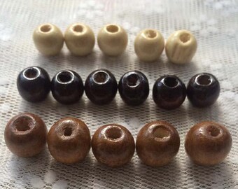 6 MM Wooden Beads - Round Wooden Beads - Unfinished Wooden Beads - DIY Crafts XN001