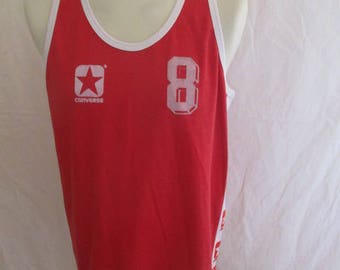 Rare vintage door N 8 80s Basketball Jersey Converse red Size XXL