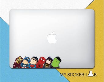 The Avengers Sticker Avengers MacBook Sticker Iron Man Decal Batman Decal Captain America Avengers MacBook Decal Marvel Decal cmac054