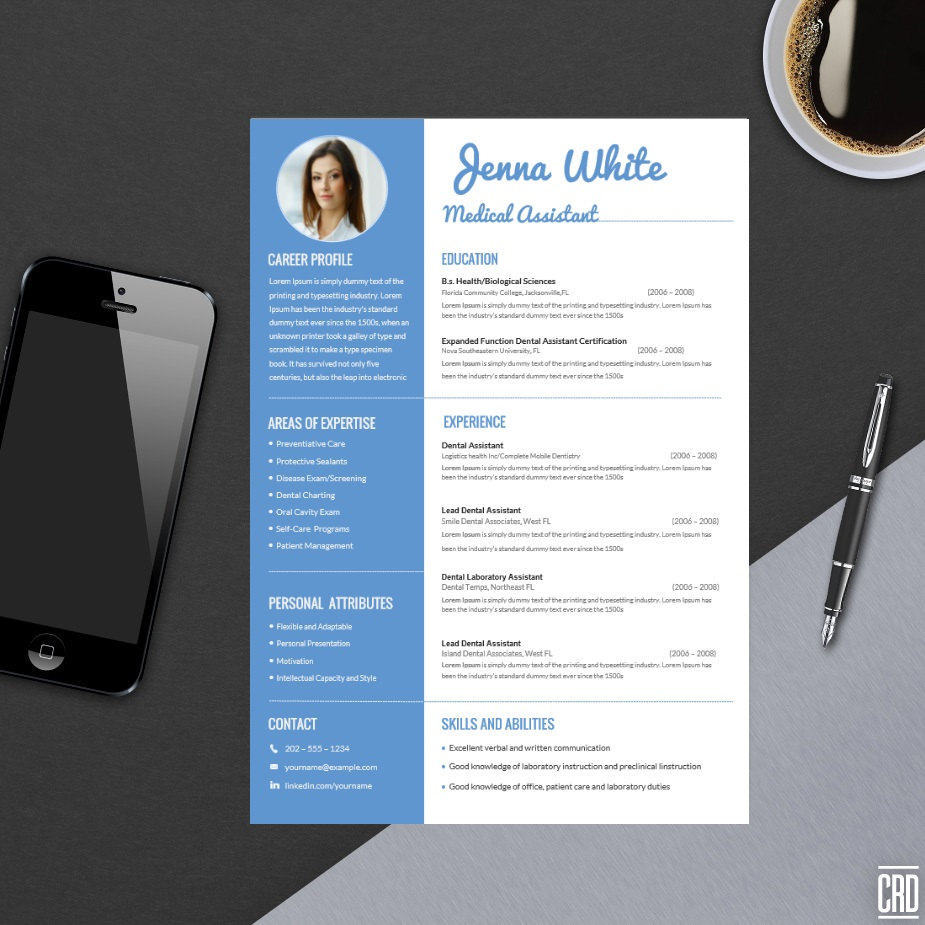 minimal professional resume template for word modern resume