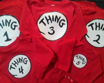 Thing 1 Shirt Thing 2 Shirt Thing Mom Thing Dad Funny Family Halloween Thing Family Costumes Gift Christmas Love Couple Set Toddlers , Kids