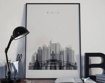 Manila Art Manila Watercolor Manila Wall Art Manila Multicolor Manila Print Manila Wall Decor Manila Poster Manila Home Decor Manila Photo