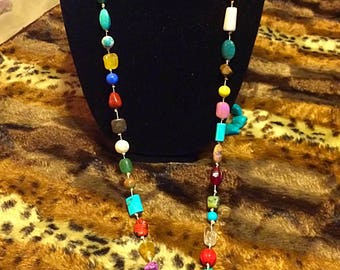 Long mixed beads.