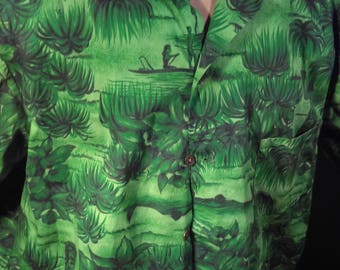 Vintage Mens L Hawaiian Shirt