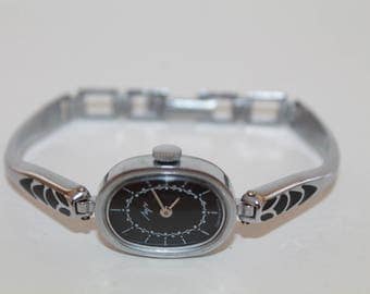 Black Face Womens Watch Bracelet Luch (Ray). Rare Ladies watch. Russian Womans Watch. Mechanical wristwatch. Retro Watch For Women. Gift Her