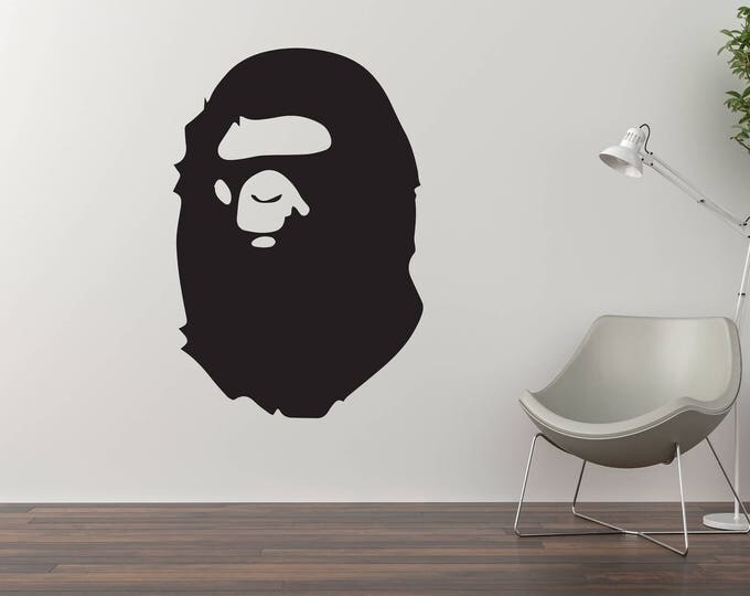 Bape  Wall Decal / Bape Art / Bathing Ape / Home Decor / Wall Sticker / Wall Decal