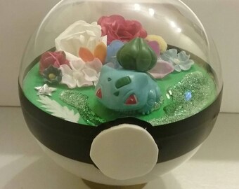 Bulbasaur Pokeball Terrarium **FREE SHIPPING**
