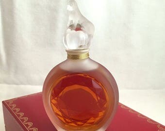 Vintage 1990s Panthere by Cartier 50ml Pure Parfum Splash in Limited Edition Anniversary Cristal Veritable Panther Bottle