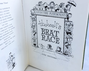 1977 Norman Thelwell's Brat Race Harcover Cartoonist Parenting Book