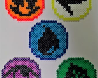 Pokemon Elements/Energy Perler Bead Art