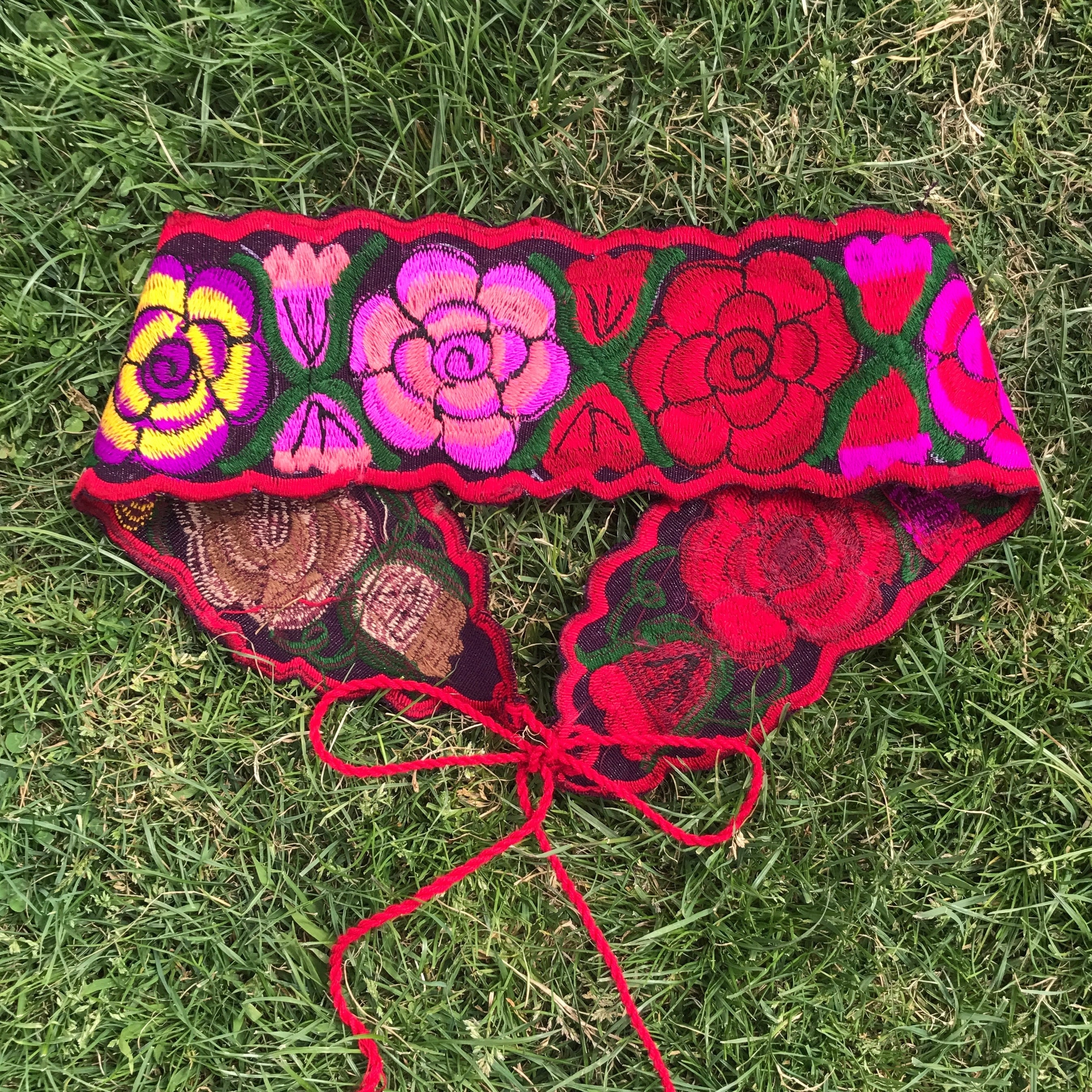 Mexican Hand Woven belt / Embroidered belt / Boho belt / Etnic