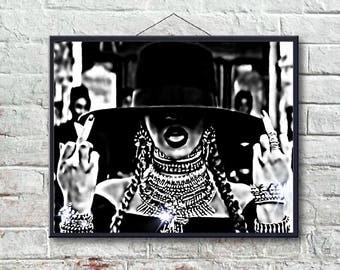 Beyonce Formation Art Print or Canvas, Wall Art, Artwork, Gift