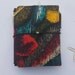 A6 "Zudori" Travelers Notebook Fauxdori Fabric Cover in Wide - Bold flower and leaf Fabric