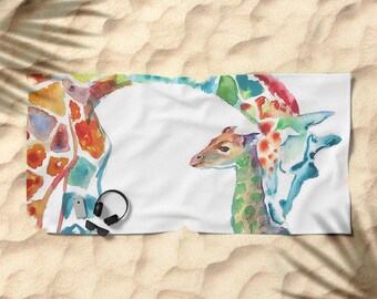 Giraffe Beach Towel Towels for Pool Towels for the beach Home & Living Bathroom Beach Towels Beach Towel Pool Towel Beach life 74 x 37"