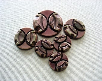 Wonderful Layered Vintage Celluloid Buttons