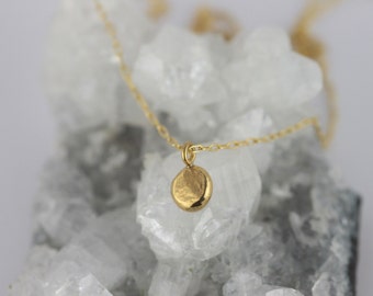 Delicate Gold Necklace. Recycled Jewelry. Simple Necklace. Minimalist. Valentines Gift. Handmade Jewellery. UK Sellers Only. Gift For Her