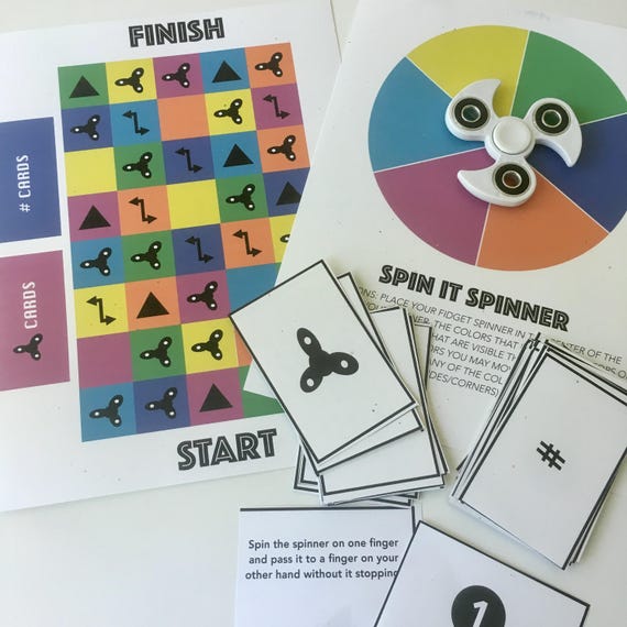 fidget spinner board game pdf printable