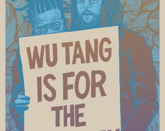 Wu Tang Clan themed screen printed art print "The Heart Gently Weeps" by Brian Methe