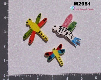 Dragonflies Kiln Fired Hand Paint Handmade Mosaic Tiles M2951
