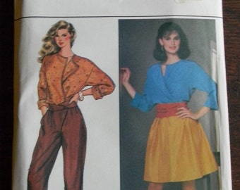 Vintage Butterick Pattern #4604, for Top, Skirt and Pants, Uncut Sizes 8 thru 16,