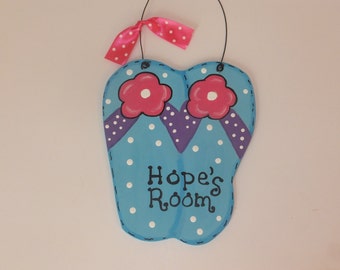 Flip Flop Wall Hanging - Personalized