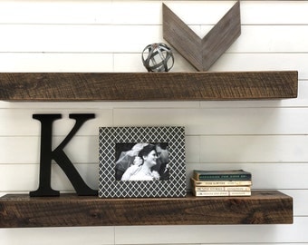 Floating Shelves, Set of Two Rustic Floating Shelves, Rustic Floating Shelf, Floating shelves, 36 inch Wood Shelves