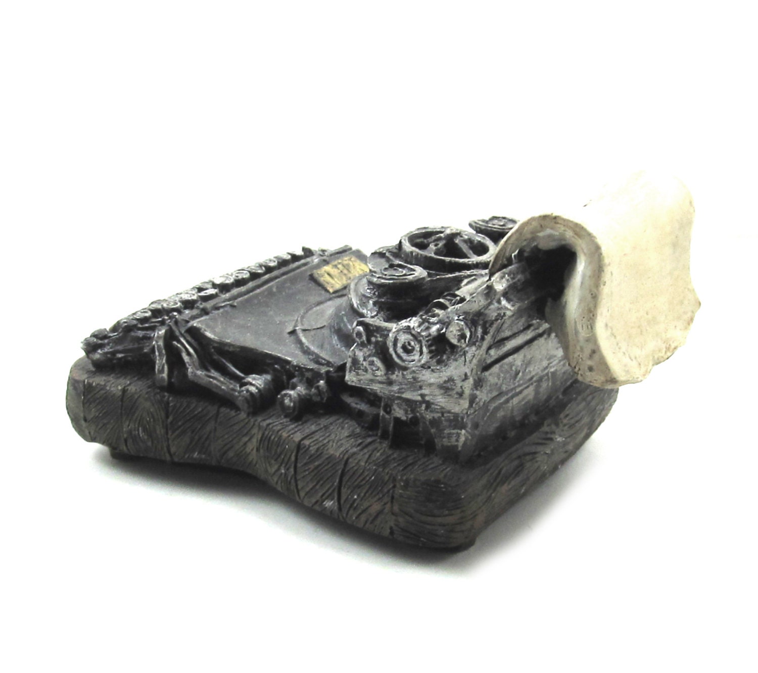 Vintage 90's Antique Typewriter Paper Weight / Paperweight with Song