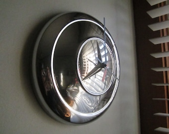 Vintage Mercedes Hubcap Clock no.2454