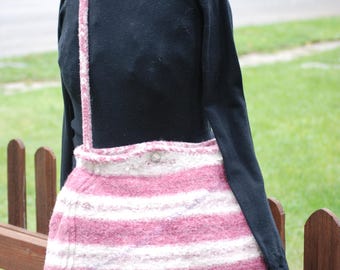 Felted Wool Satchel Messenger Bag