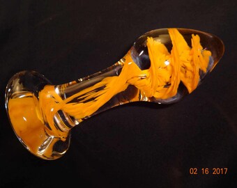 Medium Twisted Lava Orange Anal Plug