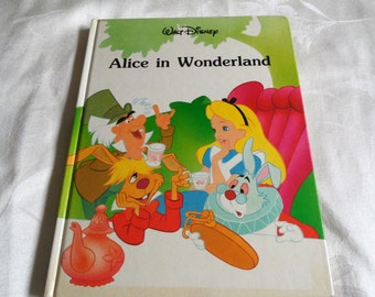 Walt Disney Alice in Wonderland 1986 Hardcover Twin