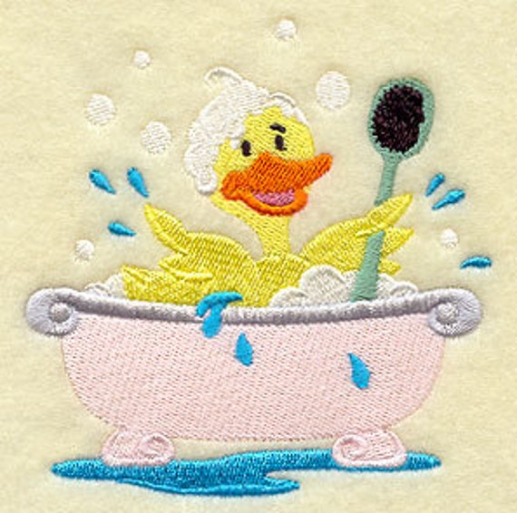 Ducky Towel Duck Towel Duckie Towel Embroidered Towel