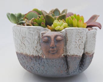 ceramic planter pot garden plant bowl window garden buddha planter