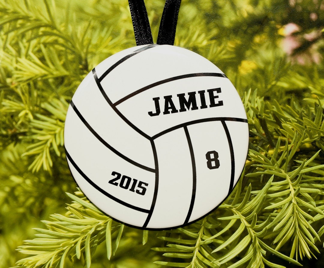 Volleyball Player Christmas Ornament white customized