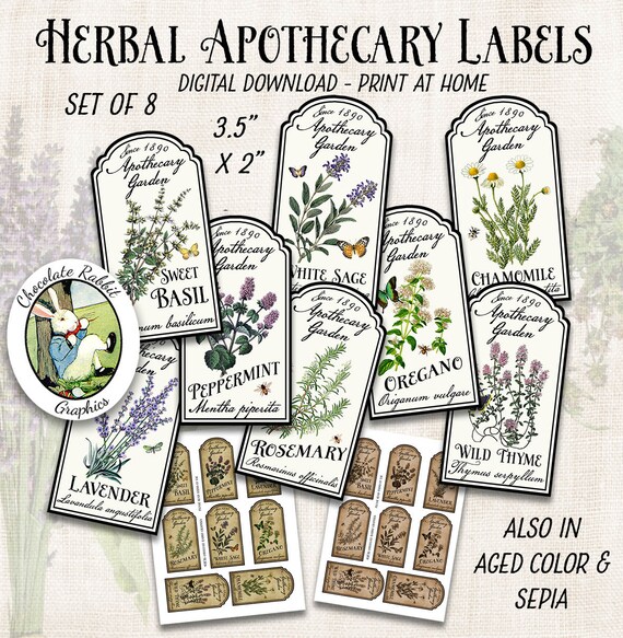 herb-garden-labels-printable-apothecary-labels-vintage-style