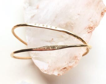 skinny ID cuff bracelet // personalized jewelry / bangle / ID bracelet / bridesmaids gift / cuff bracelets / minimal jewelry / minimalist