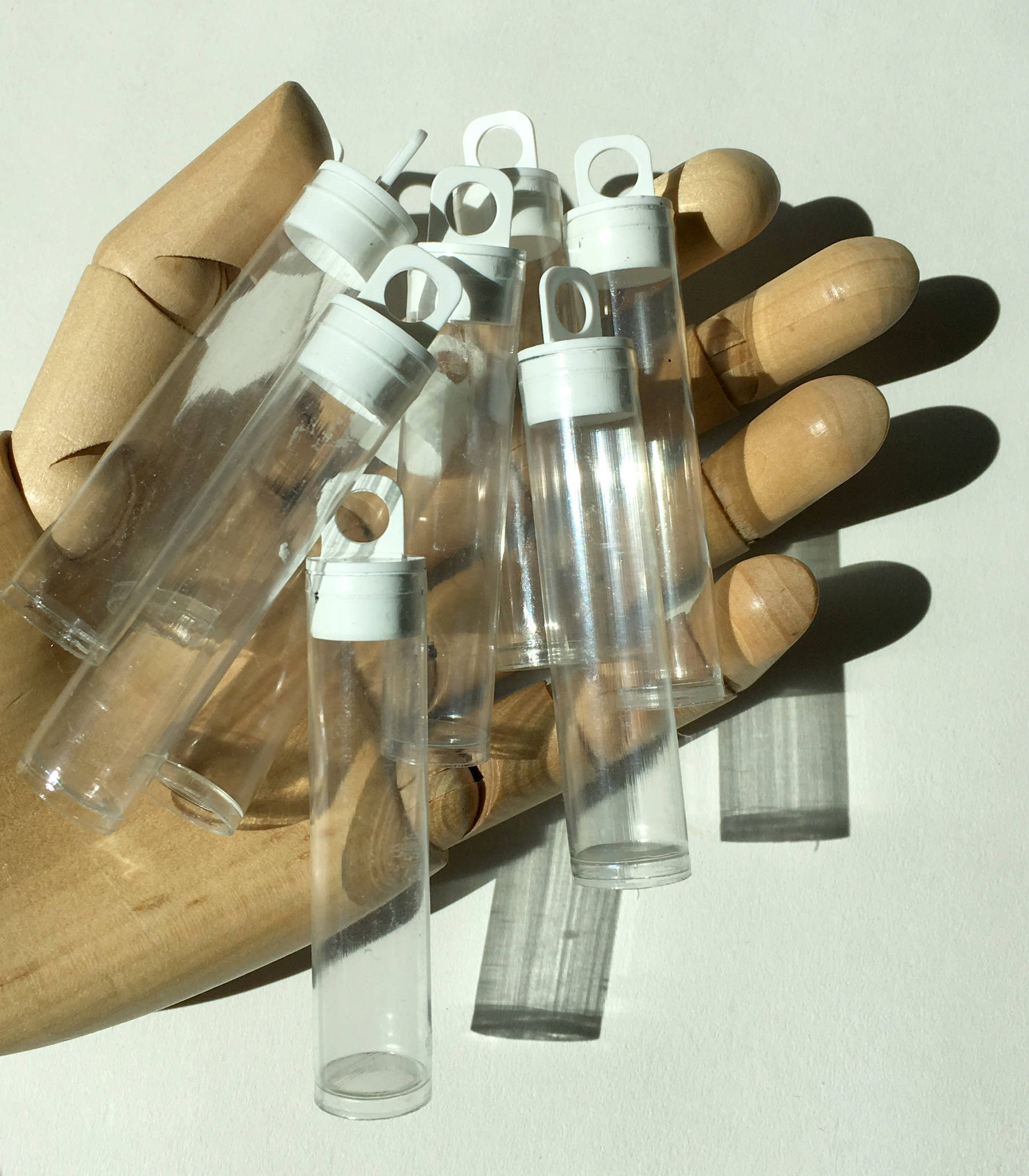 Plastic Bead Vials (50) . DESTASH Bead Storage Clear Tubes 21/4" x 9/