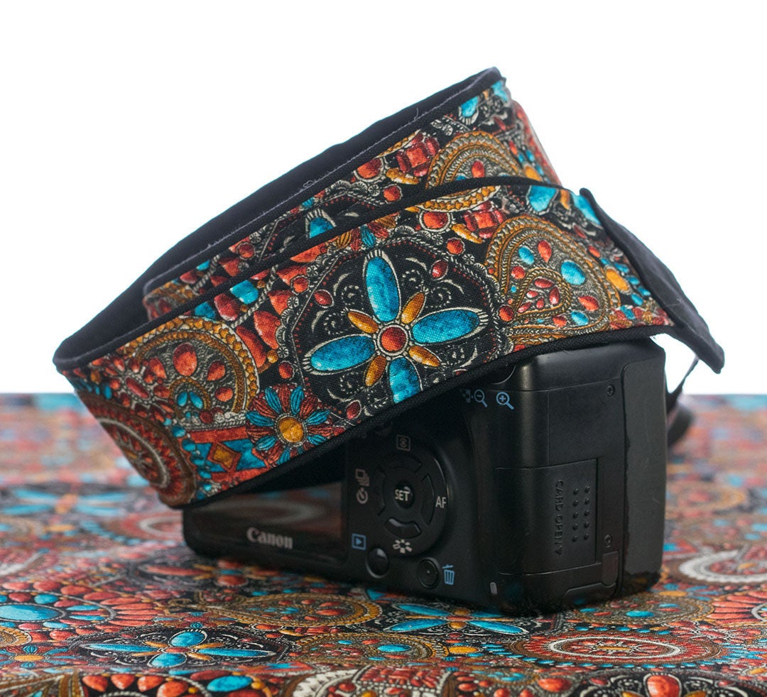 dSLR Camera Strap Faux Beaded Southwestern Tribal Camera
