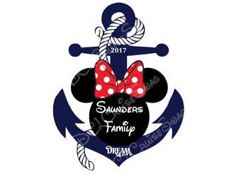 Disney Cruise Mickey Anchor- Personalized Digital Download