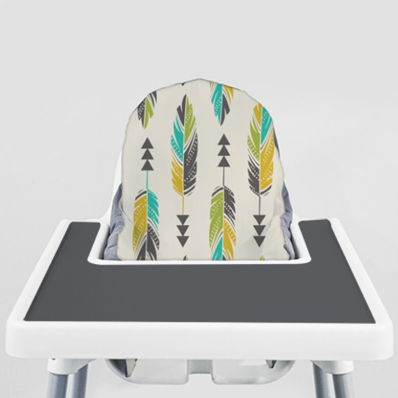 Painted Feathers // IKEA Antilop Highchair Cover // High Chair