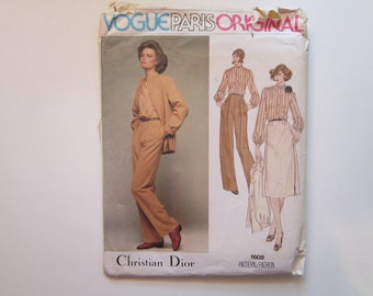 vintage Vogue pattern 1608 - Christian Dior Vogue Paris Original - dress - size 12 - vintage Vogue 1608 - factory folded
