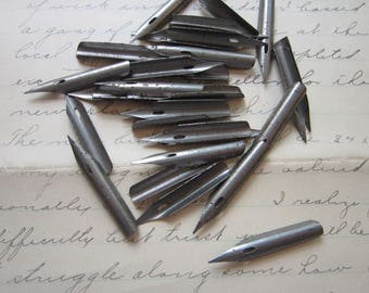 25 vintage pen nibs - California Copy Book Pen No. 5 - new old stock, NOS, pen nibs, calligraphy supplies - as is
