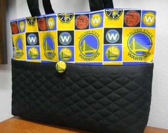 Golden State Warriors Tote Bag / SALE SALE Warriors Diaper Bag / Monogram / Embroidery INCLUDED / Golden State Bag / Basket Tote Bag