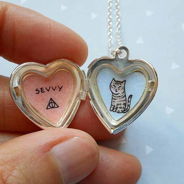 Custom Pet Lockets Crochet Jewelry by biribis on Etsy